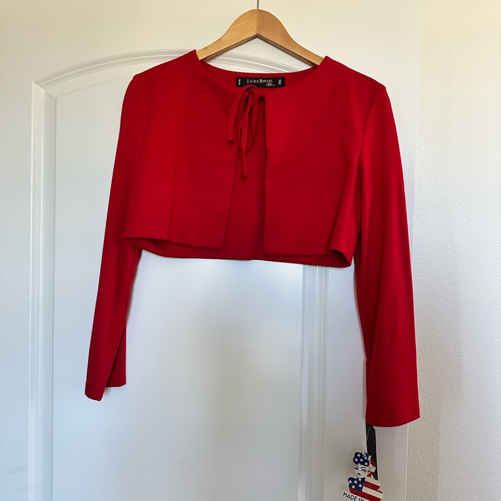 PUG Laura Byrnes Red Bolero NWT Size L